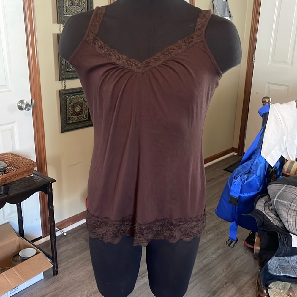Brown large ladies blouse